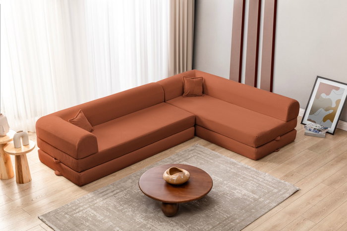Atelier Del Sofa Legom Eco Corner - Rojo Teja